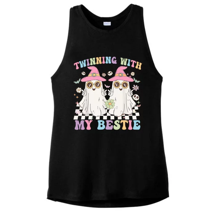 Twinning With My Bestie Friends Spirit Week Ladies Tri-Blend Wicking Tank