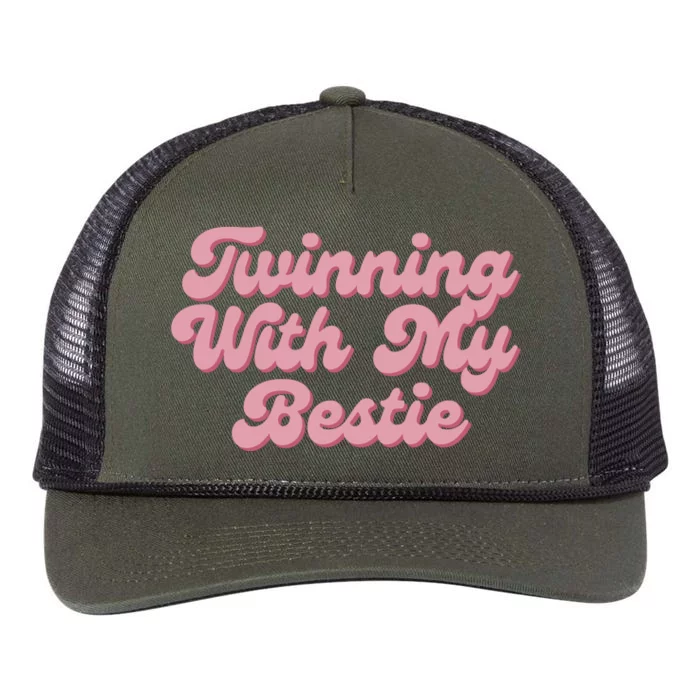 Twinning With My Bestie Retro Rope Trucker Hat Cap