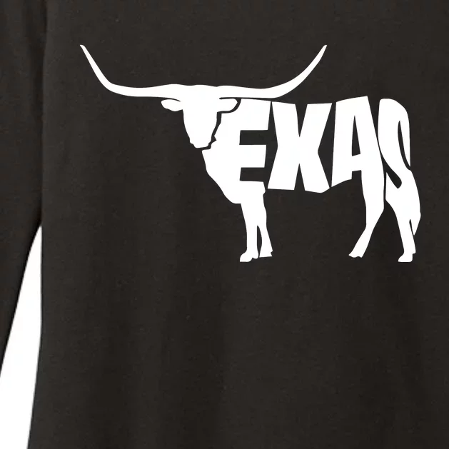 Texas Word Mashup Longhorn Womens CVC Long Sleeve Shirt