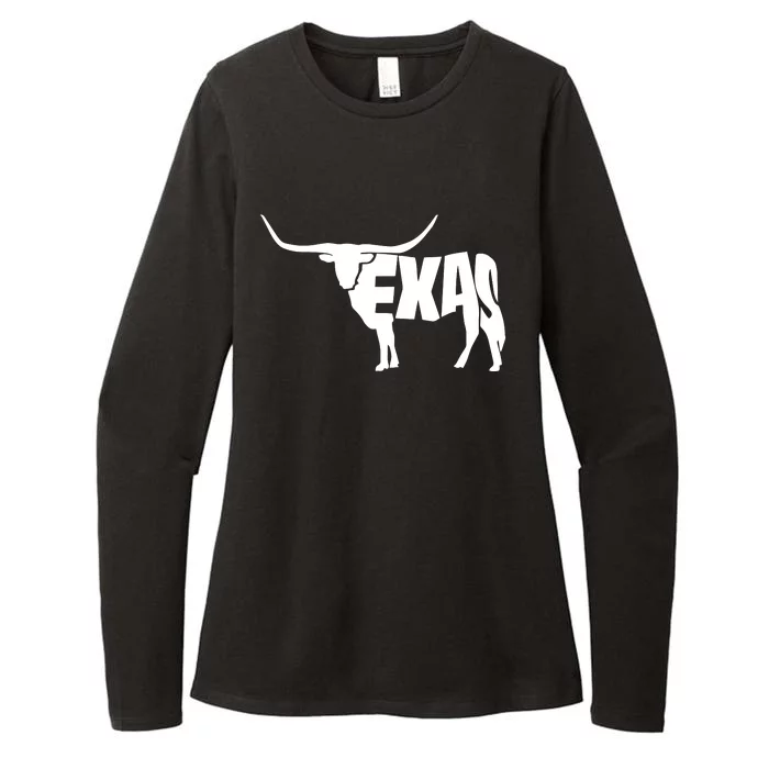 Texas Word Mashup Longhorn Womens CVC Long Sleeve Shirt