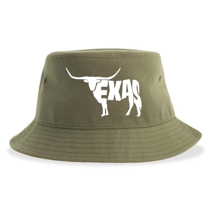 Texas Word Mashup Longhorn Sustainable Bucket Hat