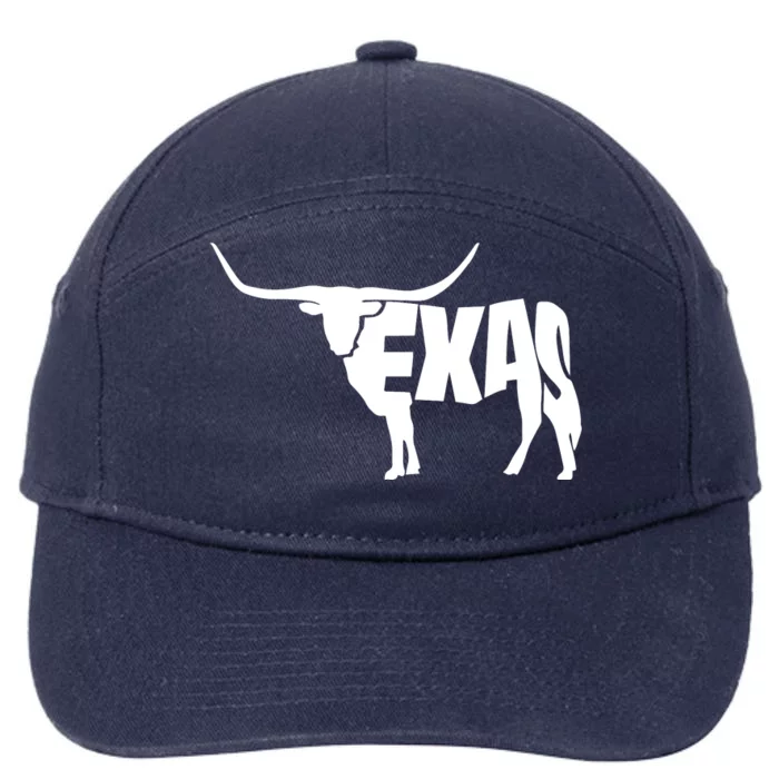 Texas Word Mashup Longhorn 7-Panel Snapback Hat