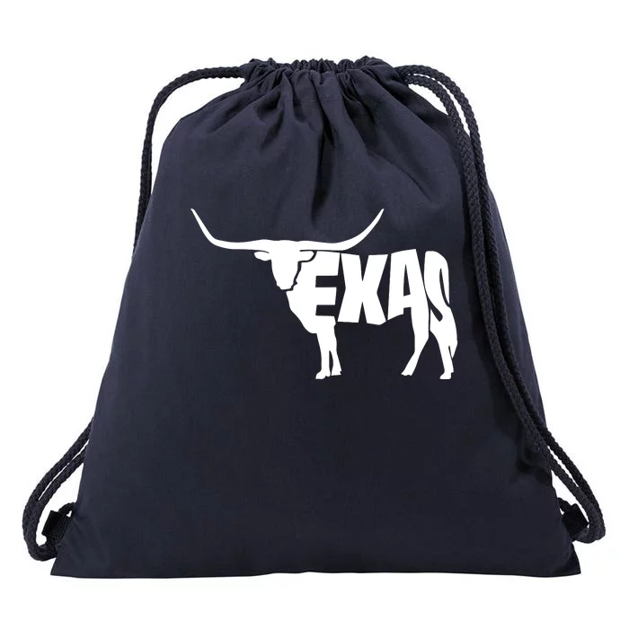 Texas Word Mashup Longhorn Drawstring Bag