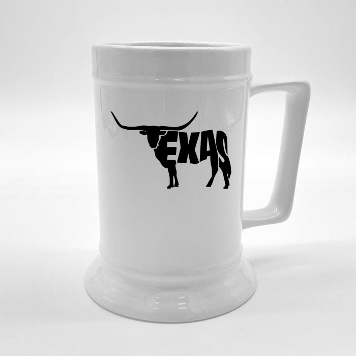 Texas Word Mashup Longhorn Front & Back Beer Stein