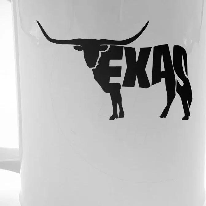 Texas Word Mashup Longhorn Front & Back Beer Stein