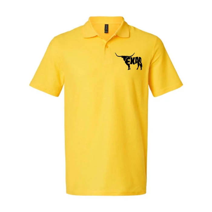 Texas Word Mashup Longhorn Softstyle Adult Sport Polo