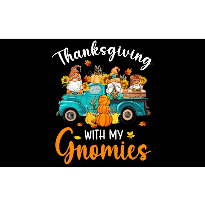 Thanksgiving With My Gnomies Funny Season Gnomes Lover Bumper Sticker