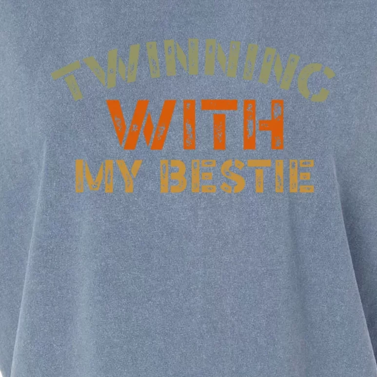 Twinning With My Bestie Spirit Week Best Friend Twin Day Garment-Dyed Women's Muscle Tee