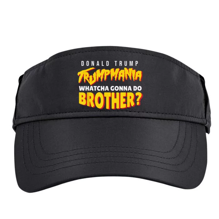 Trump Wrestling Meme Fake News Trumpamania Whatcha Gonna Do Brother Adult Drive Performance Visor