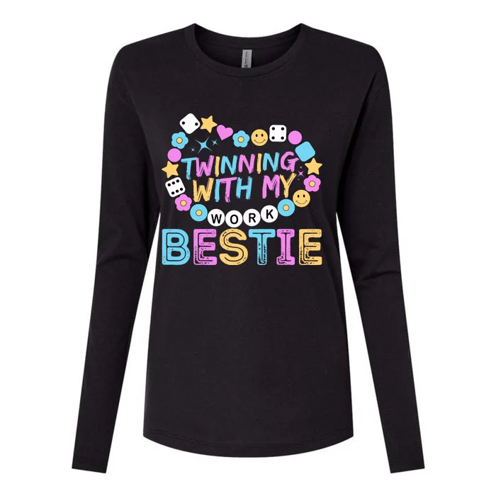 Twinning With My Work Bestie Spirit Week Best Friend Twin Womens Cotton Relaxed Long Sleeve T-Shirt