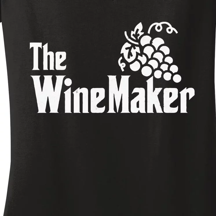 The Wine Maker Vinyard Winery wine making Grapes Winemaker Women's V-Neck T-Shirt