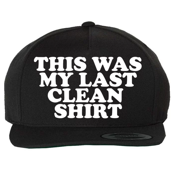 This Was My Last Clean Wool Snapback Cap