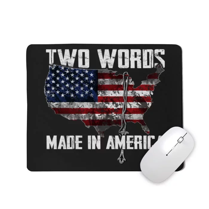 Two Words Made In America Joe Biden Vintage American US Flag Mousepad