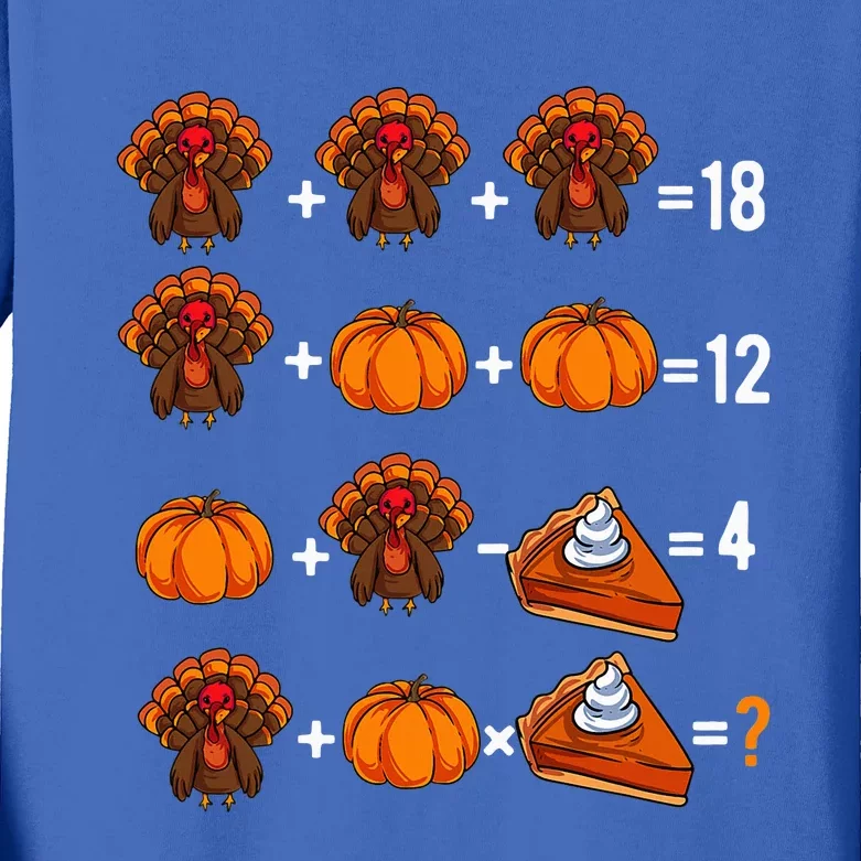 Thanksgiving Weekend Math Teacher Humor Order Of Operations Kids Long Sleeve Shirt