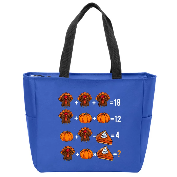 Thanksgiving Weekend Math Teacher Humor Order Of Operations Zip Tote Bag