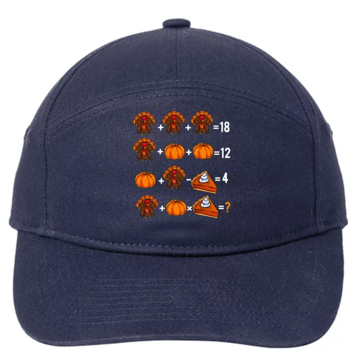 Thanksgiving Weekend Math Teacher Humor Order Of Operations 7-Panel Snapback Hat