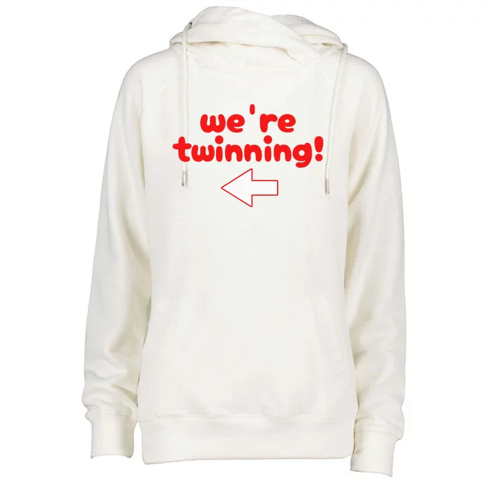 Twinning With My Bestie Spirit Week Twin Day Best Friend Womens Funnel Neck Pullover Hood