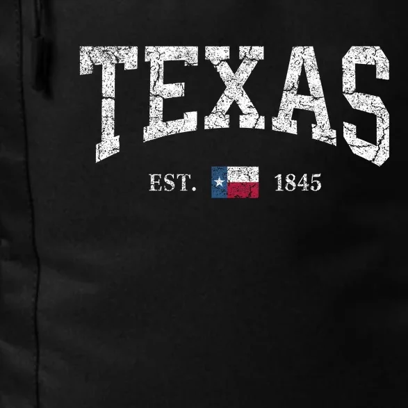 Texas Women Men Kids Texas State Map Flag Distressed Daily Commute Backpack