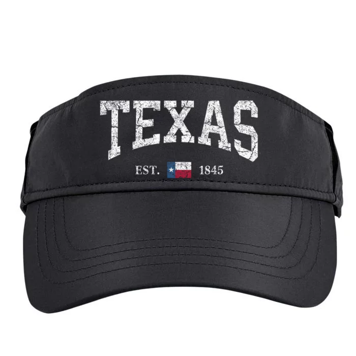 Texas Women Men Kids Texas State Map Flag Distressed Adult Drive Performance Visor