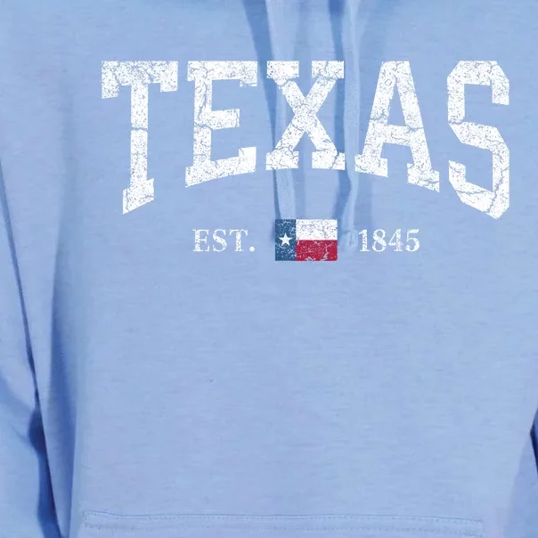 Texas Women Men Kids Texas State Map Flag Distressed Unisex Surf Hoodie