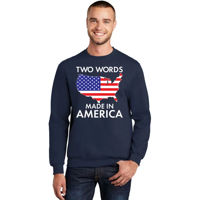 Two Words Made In America Tall Sweatshirt