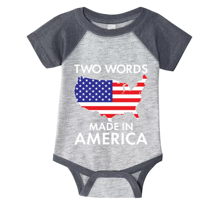 Two Words Made In America Infant Baby Jersey Bodysuit