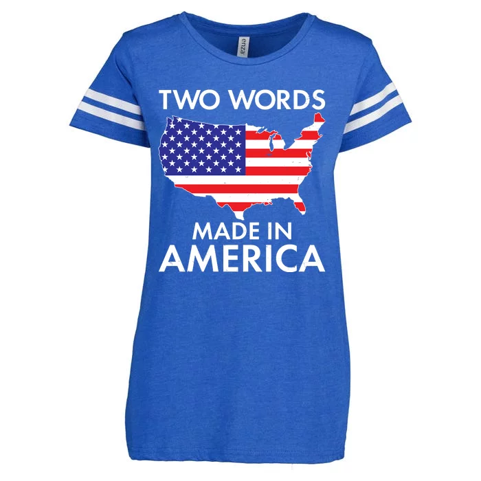 Two Words Made In America Enza Ladies Jersey Football T-Shirt