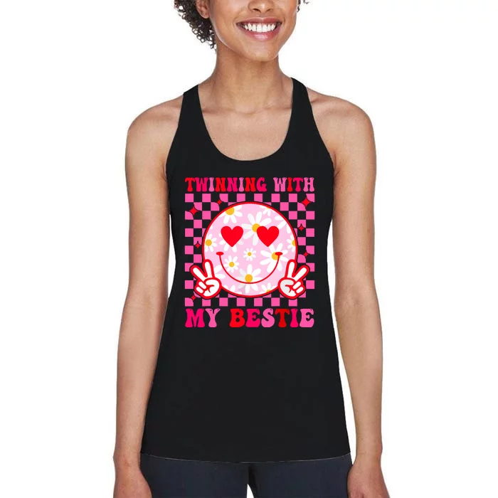 Twinning With My Bestie Matching Best Friend Bff Twins Day Women's Racerback Tank