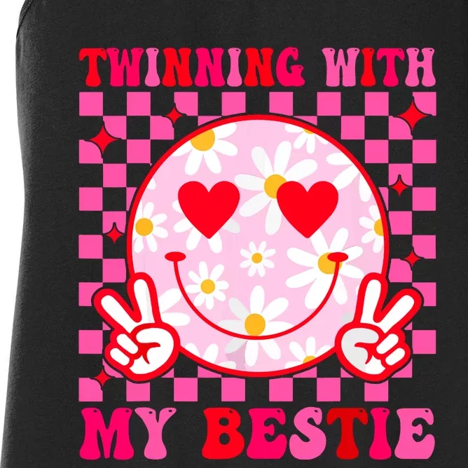 Twinning With My Bestie Matching Best Friend Bff Twins Day Women's Racerback Tank