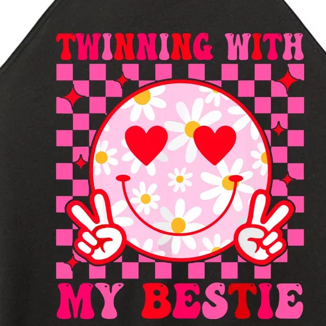 Twinning With My Bestie Matching Best Friend Bff Twins Day Women’s Perfect Tri Rocker Tank