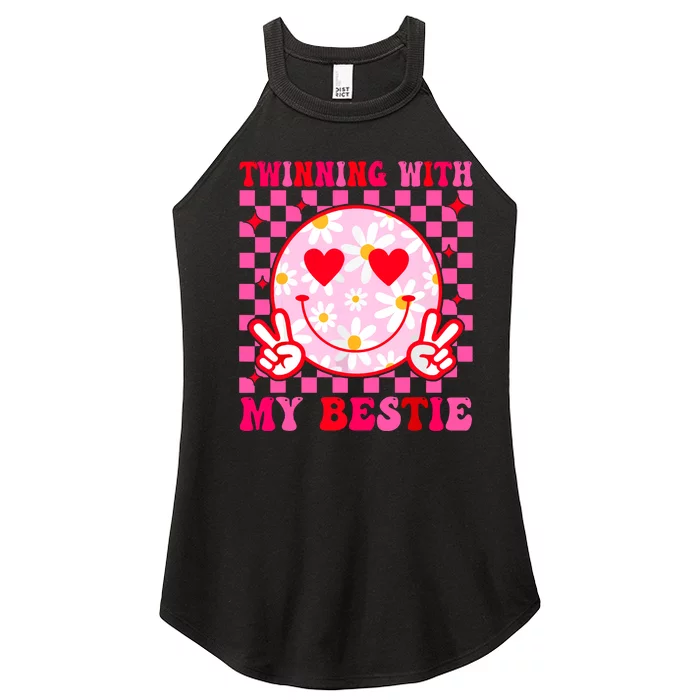 Twinning With My Bestie Matching Best Friend Bff Twins Day Women’s Perfect Tri Rocker Tank