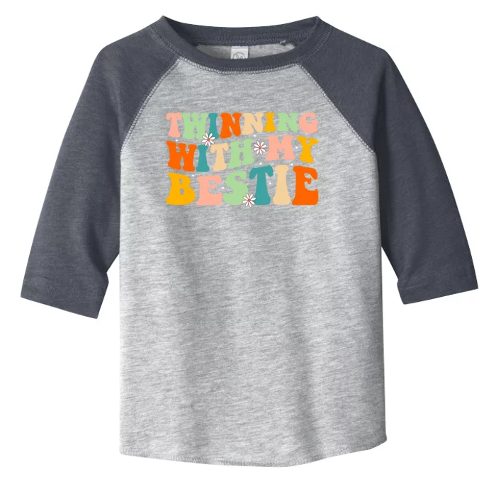 Twinning With My Bestie Spirit Week Best Friend Twin Day Toddler Fine Jersey T-Shirt