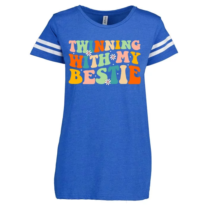 Twinning With My Bestie Spirit Week Best Friend Twin Day Enza Ladies Jersey Football T-Shirt