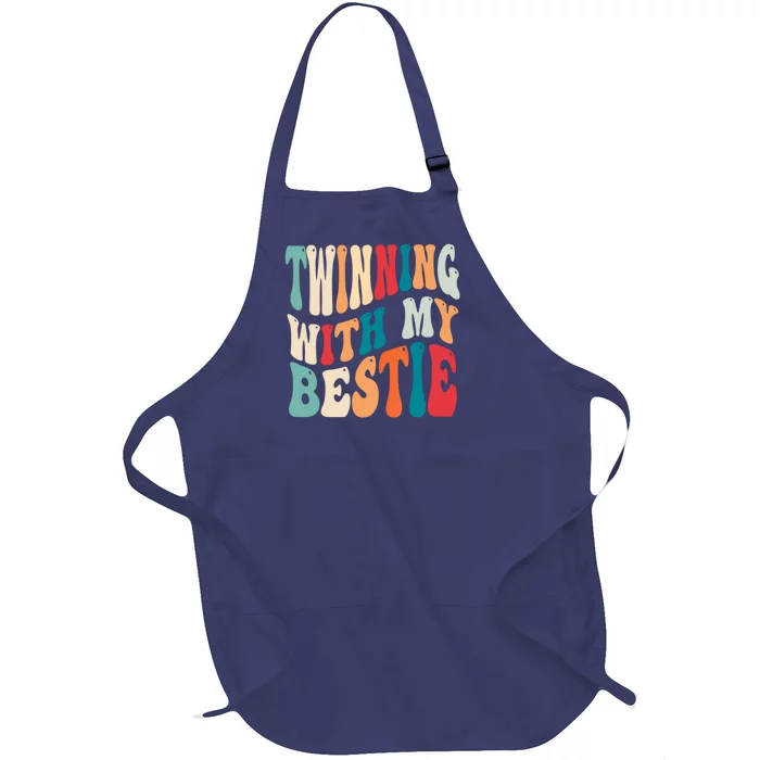 Twinning With My Bestie Spirit Week Best Friend Twin Day Full-Length Apron With Pocket