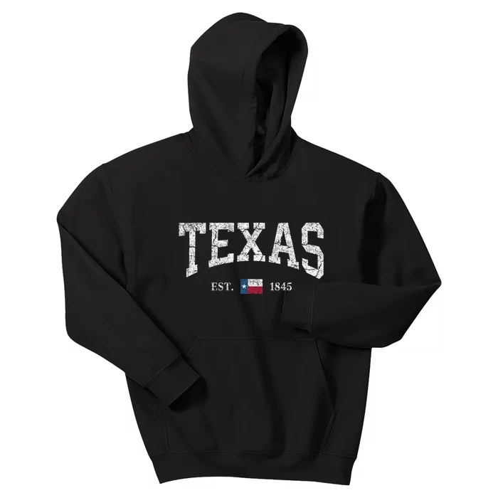 Texas Women Men Kids Texas State Flag Distressed Kids Hoodie