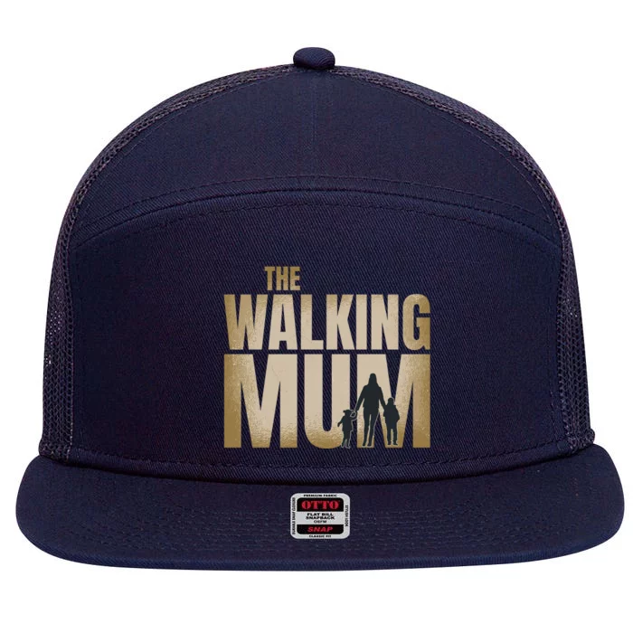 The Walking Mum 7 Panel Mesh Trucker Snapback Hat