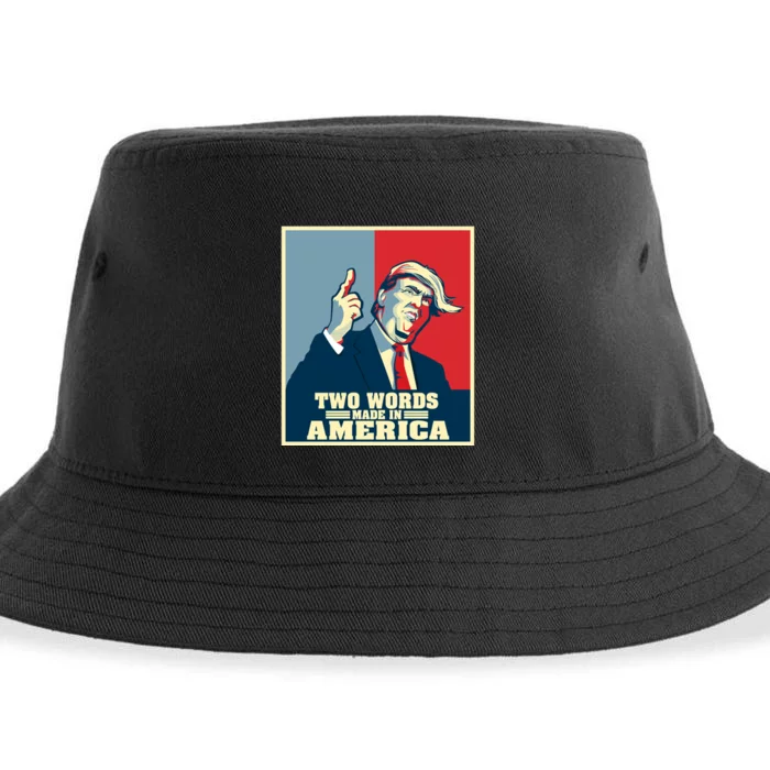 Two Words Made In America Sustainable Bucket Hat