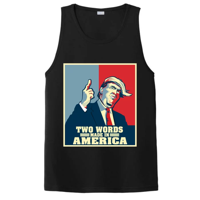 Two Words Made In America Performance Tank