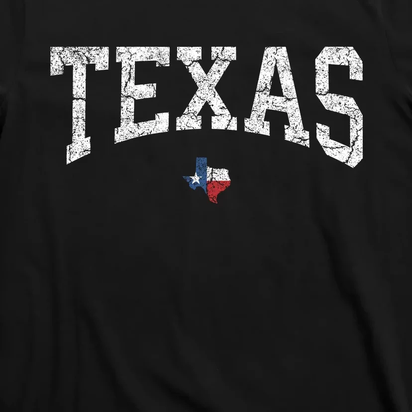 Texas Women Men Kids Texas State Map Flag Distressed T-Shirt