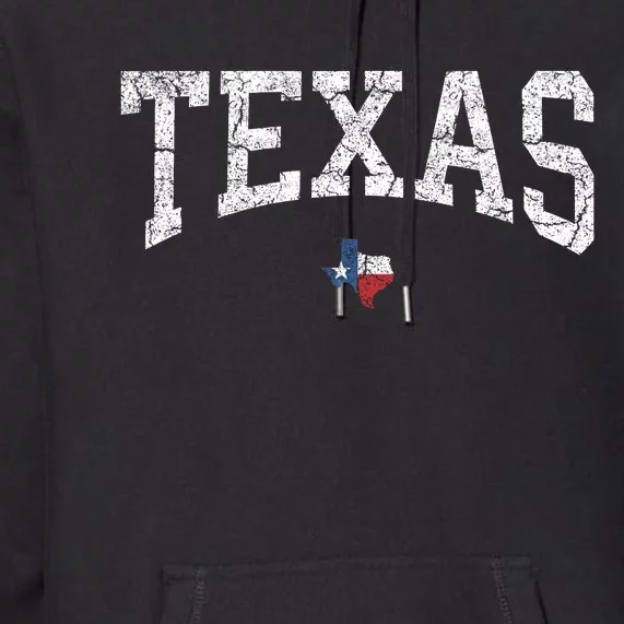 Texas Women Men Kids Texas State Map Flag Distressed Premium Hoodie