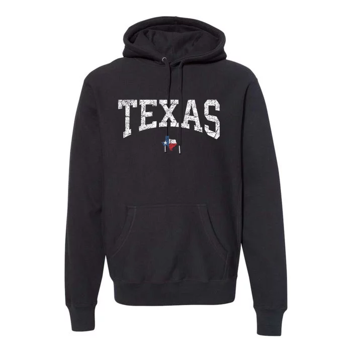 Texas Women Men Kids Texas State Map Flag Distressed Premium Hoodie