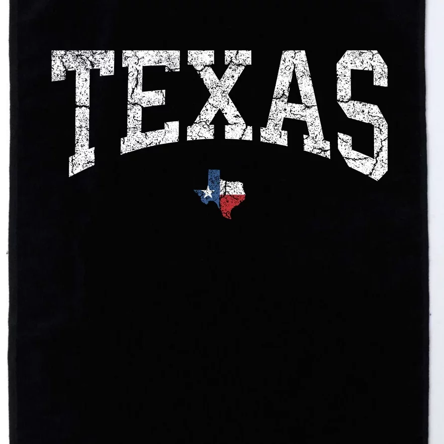 Texas Women Men Kids Texas State Map Flag Distressed Platinum Collection Golf Towel