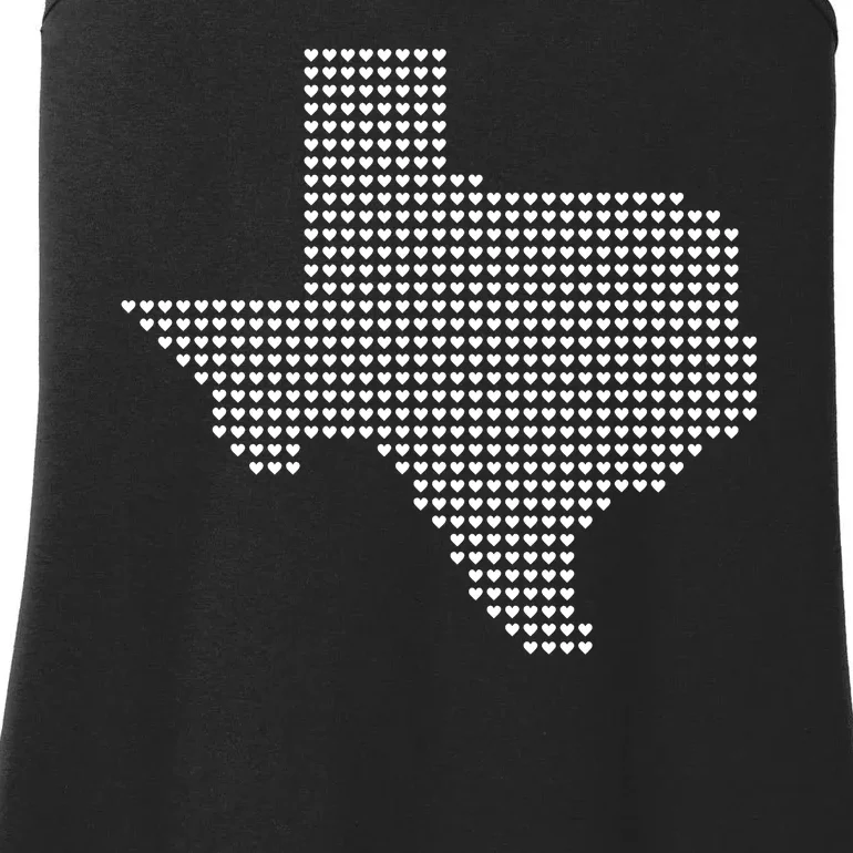 Texas Women Men Kids Texas State Map Made Of Hearts Ladies Essential Tank