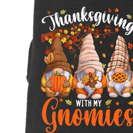 Thanksgiving With My Gnomies Fall Autumn Vibes Gnome Pumpkin Doggie 3-End Fleece Hoodie