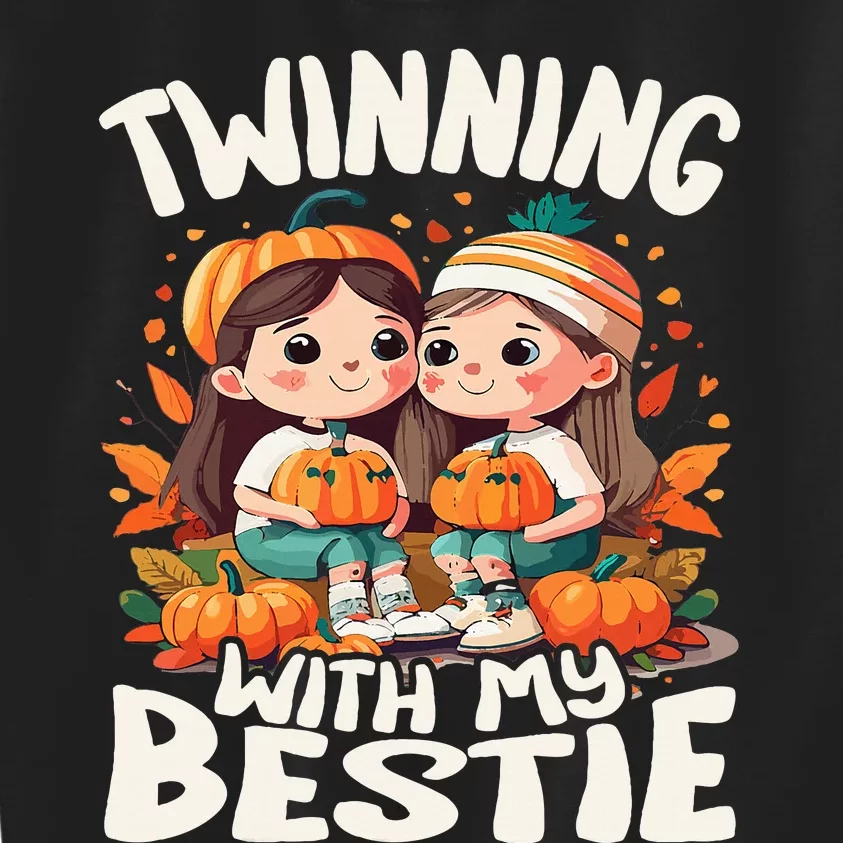 Twinning With My Bestie Spirit Week Twin Day Best Friend 70s Kids Sweatshirt