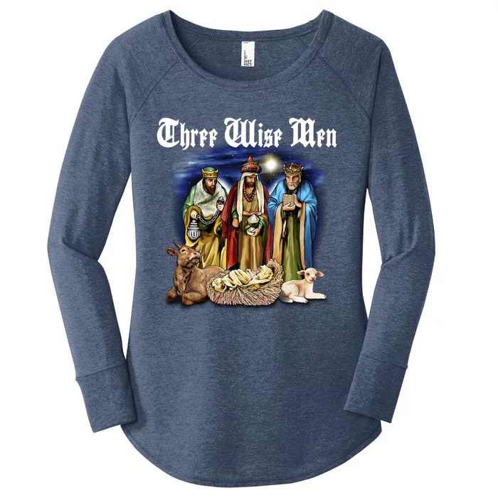 Three Wise Men Women's Perfect Tri Tunic Long Sleeve Shirt