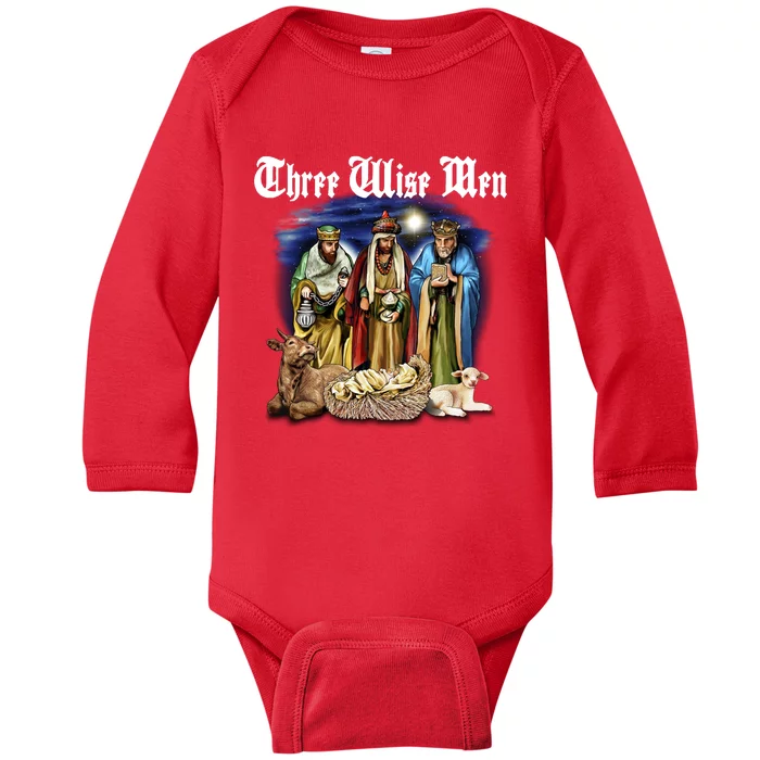 Three Wise Men Baby Long Sleeve Bodysuit