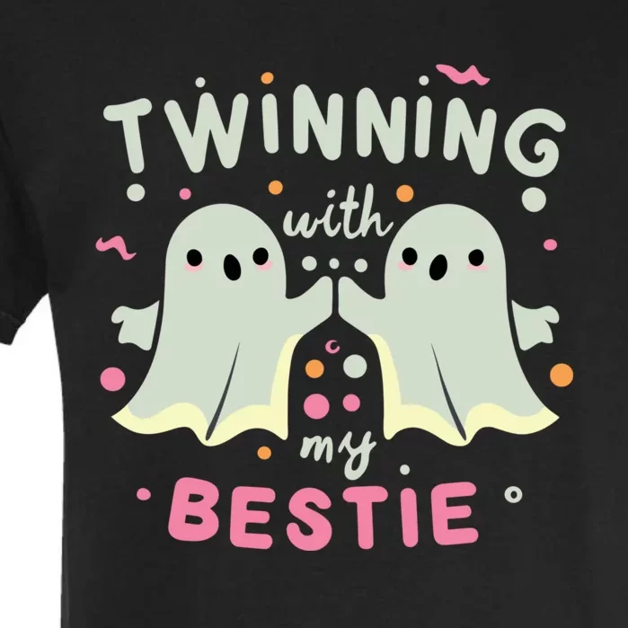 Twinning With My Bestie Halloween Ghost Boy Spirit Week Twin Day Best Friend Garment-Dyed Heavyweight T-Shirt