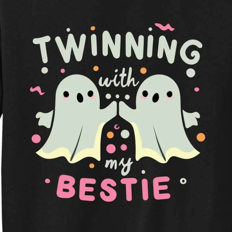 Twinning With My Bestie Halloween Ghost Boy Spirit Week Twin Day Best Friend Sweatshirt