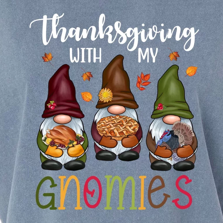 Thanksgiving With My Gnomies Holiday Festive Garment-Dyed Women's Muscle Tee